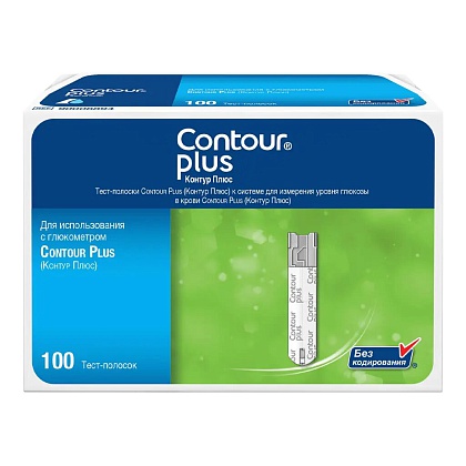 Тест-полоски Контур Плюс (Contour Plus) 100 шт